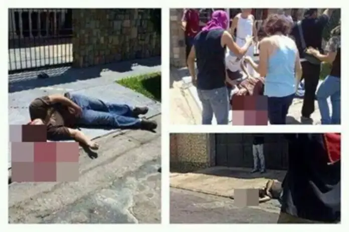 FOTOGRAFÍA. CARACAS (VENEZUELA), 26 DE FEBRERO DE 2014. El régimen socialista de Nicolás Maduro Moros tortura, reprime y asesina a los manifestantes antisocialista por las calles de Venezuela. Esta vez, los escuadrones socialistas de la muerte, al servicio de la dictadura comunista y para que "viva" su llamada "Revolución" socialista contra su propia gente, por cierto una "Revolución" que solo le favorece a líderes de la dictadura con sus familiares que se están haciendo fortunas en el extranjero preparando los exilios dorados de los tiranos de la dictadura, ha sido registrado como un español quien participaba en la protesta junto a la oposición antisocialista, Wilmer Carballo, natural de Islas Canarias. Lasvocesdelpueblo (Ñ Pueblo)