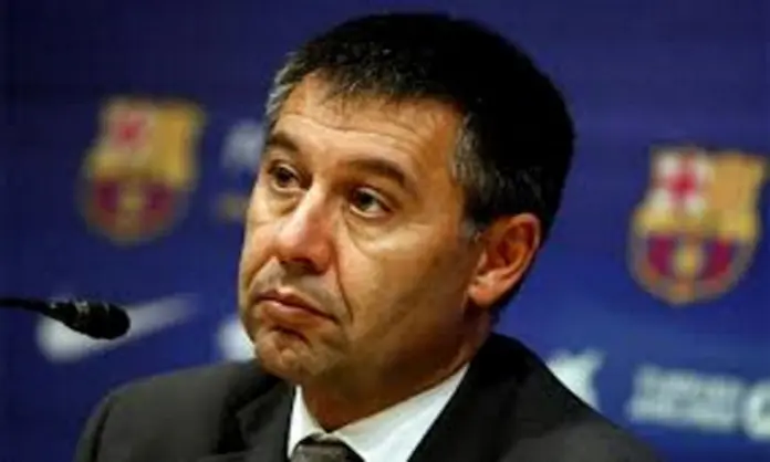 FOTOGRAFÍA. BARCELONA (CATALUÑA) ESPAÑA, O3 DE ABRIL DE 2014. Castigo sin precedente de la FIFA al FC Barcelona. En la imagen, el presidente del FC Barcelona, Josep Maria Bartomeu. Lasvocesdelpueblo (Ñ Pueblo)