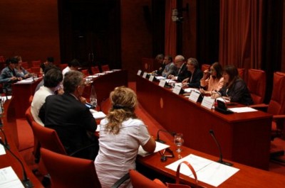 El presidente de la CCMA-TV3, Brauli Duart,  en su comparecencia en la Comisión de Control del Parlamento de Cataluña sobre la actuación de la CCMA-Tv3- ayer 27/06/2014 [Foto Agencia Catalana de Noticias]