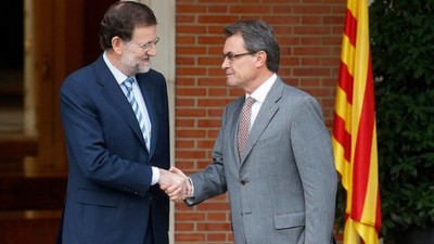 foto archivo, encuentro Mas y Rajoy en Moncloa , Madrid