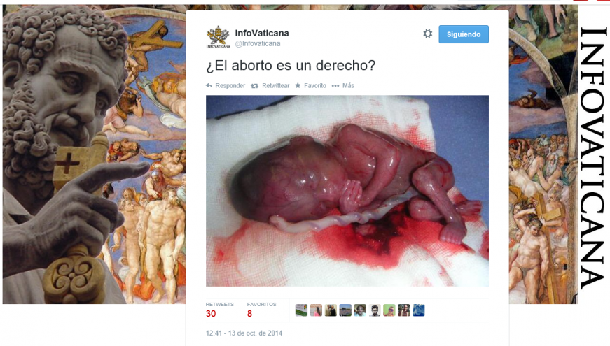 el vaticano denuncia el aborto