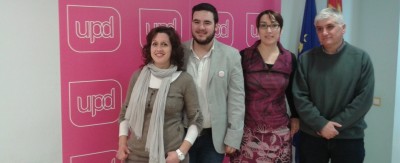 Candidatos UPyD Cataluña (de la Iz a la Dcha): Montse Tonda, Pablo Pérez, Encarni Conesa, Jesús Merodio