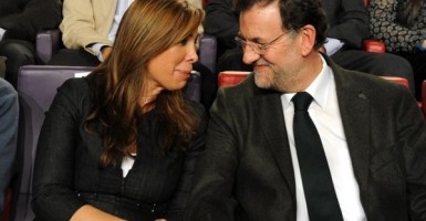 Alicia Sánchez Camacho con su presidente, Mariano Rajoy