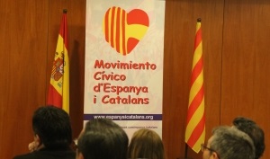 logotipo del colectivo Movimiento Cívico España y Catalanes /foto Joseph A. - Lasvocesdelpueblo