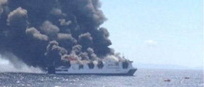El buque Sorrento de Trasmediterránea se incendia a 18 millas de sa Dragonera,  cubría la ruta Palma-Valencia.