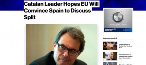 Mas no descarta la declaración unilateral de independencia de Cataluña si fracasa la negociación UE, España y Cataluña.