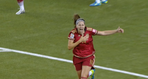 Vicky Losada hace historia con su gol ante Costa Rica .