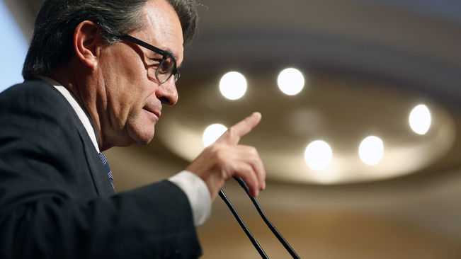 El presidente de la Generalitat, Artur Mas Gavarró, en la clausura de la jornada de presentación del proyecto de . FotoFrancesc Melcion