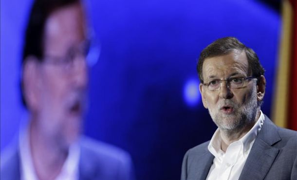 El presidente del Gobierno y del PP, Mariano Rajoy, durante su intervención en la clausura de la Conferencia Política del PP,