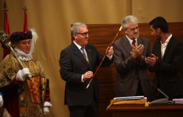 Josep Poblet, en el momento de la toma de posesión del cargo de presidente de la Diputación de Tarragona