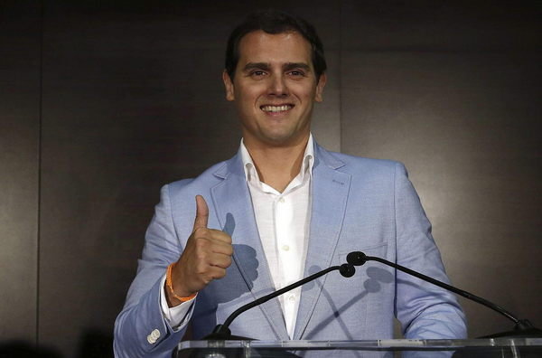 el presidente y candidato de ciudadanos C's , Albert Rivera