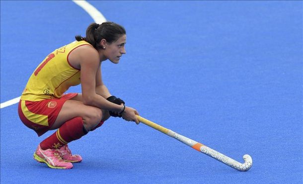 La española Beatriz Perez reacciona tras perder España el bronce con Alemania en el europeo de hockey ,  EFE