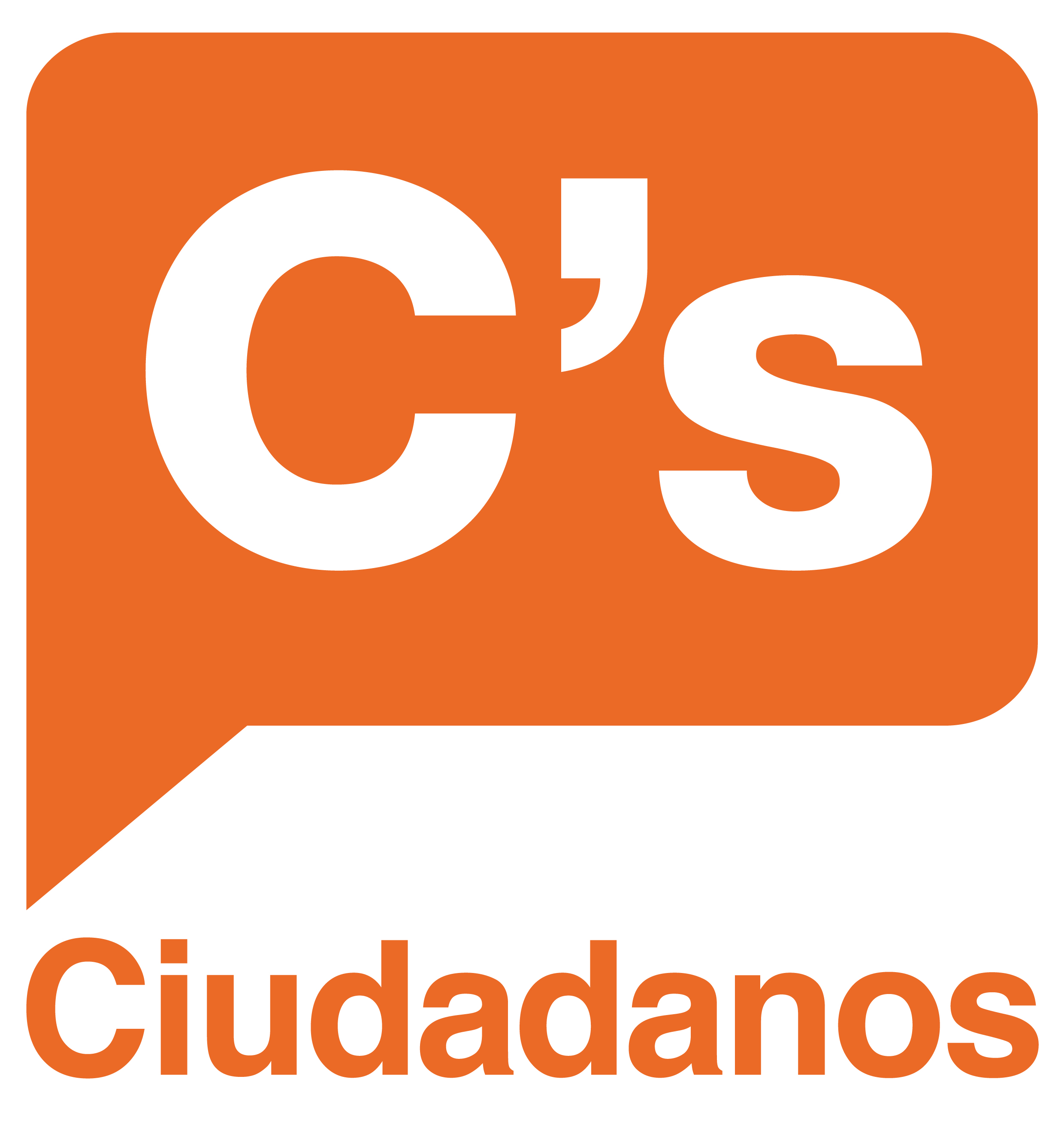 Logotipo del partido Naranja de España, Ciudadanos. Lasvocesdelpueblo