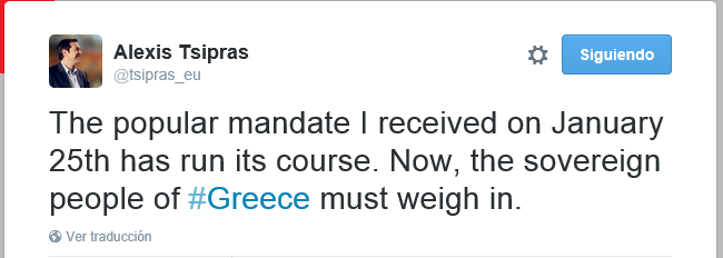 dimite el presidente griego, alexis Tsipras