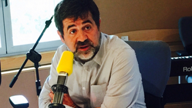 el presidente del colectivo ultra, ANC, Jordi Sánchez, durante su entrevista al programa 'El Suplemento' de Cataluña Radio
