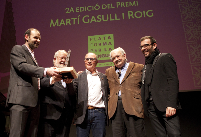 entrega del II Premio Martí Gasull i Roig a Escola Valenciana, Su presidente, Vicent Moreno Foto Celia Atset
