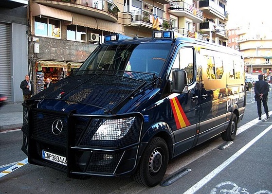 Fotografía: Despliegue policial en Tarragona. Foto diario catalán La República