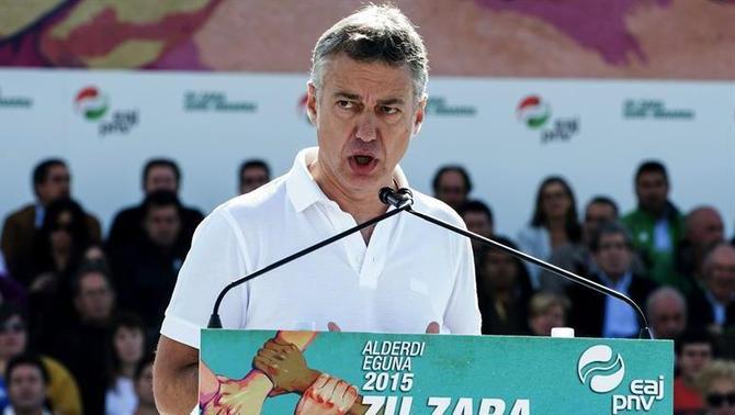 El presidente vasco reclama una consulta legal y pactada sobre el futuro del País Vasco. Efe