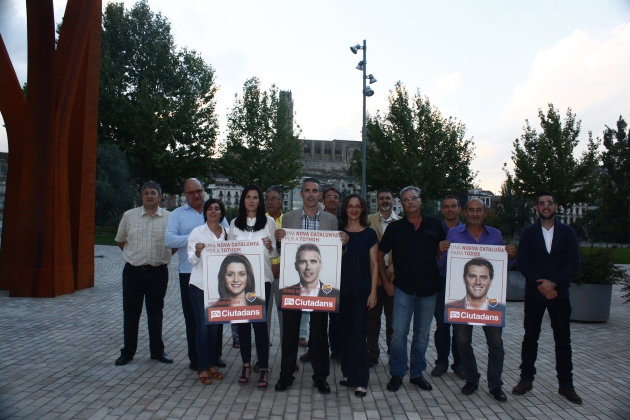 el candidato de Ciudadanos al 27-s, Jordi Soler, esta mañana en Lérida