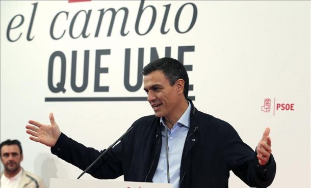 El secretario general del PSOE, Pedro Sánchez este sábado en un acto del partido. EFE