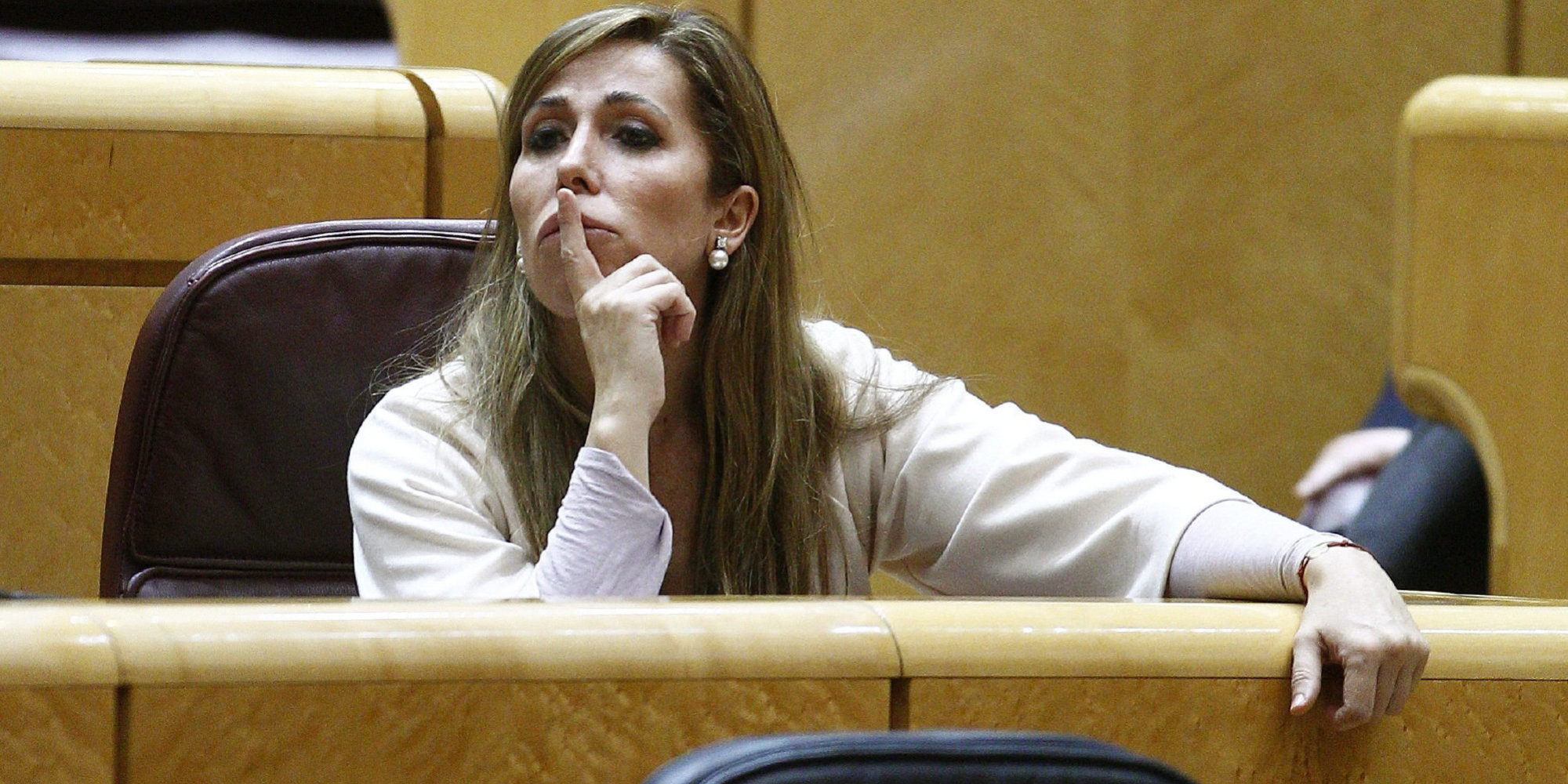 La presidenta del PP catalán, Alicia Sánchez-Camacho, durante una sesión de control en el Senado. Foto archivo/Efe.