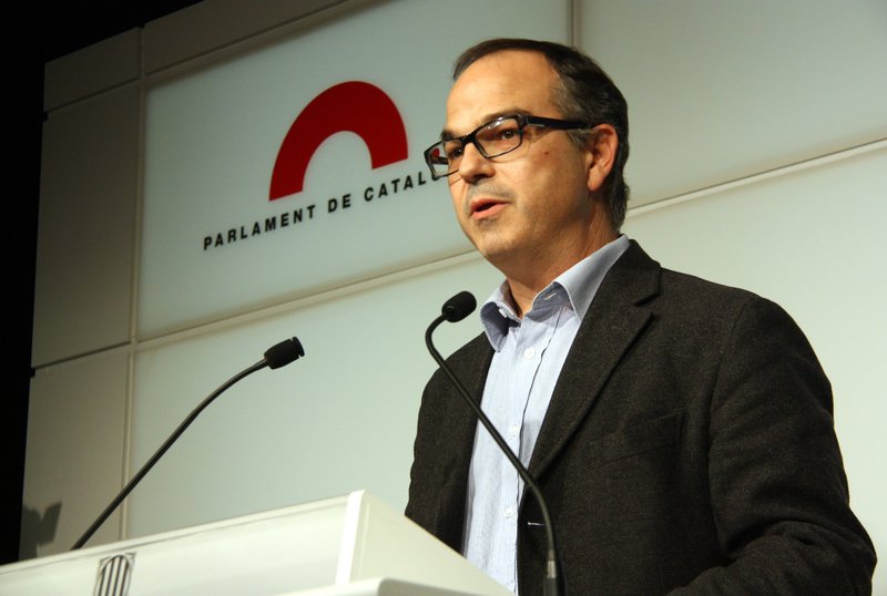 El president del grup parlamentari de CiU, Jordi Turull, aquest dimecres al Parlament. (HORITZONTAL)