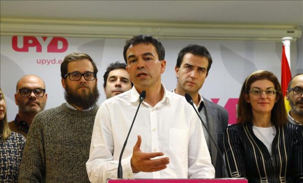 El portavoz nacional de UPYD, Andrés Herzog, ofrece una rueda de prensa tras la celebración del Consejo de Dirección en la sede de UPyD. EFE