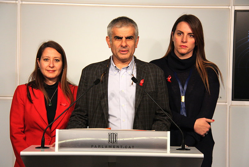 Los diputados de Ciudadanos Carlos Carrizosa, Sonia Sierra y Laura Vílchez en una imagen de archivo Foto: ACN.