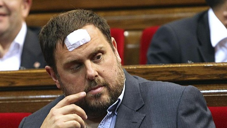 Junqueras pide al separatismo «no rendirse» en esta noche triste: «Nunca nos rendiremos»