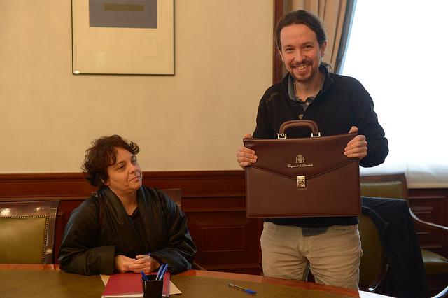El secretario general de Podemos, Pablo Iglesias, oficialmente nuevo diputado Nacional de Podemos.