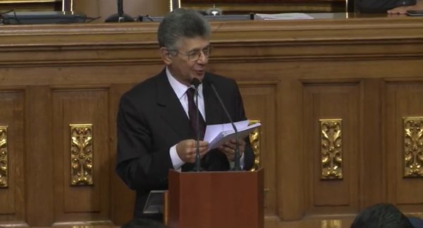 Henry Ramos Allup , el nuevo presidente de la Asamblea nacional de Venezuela