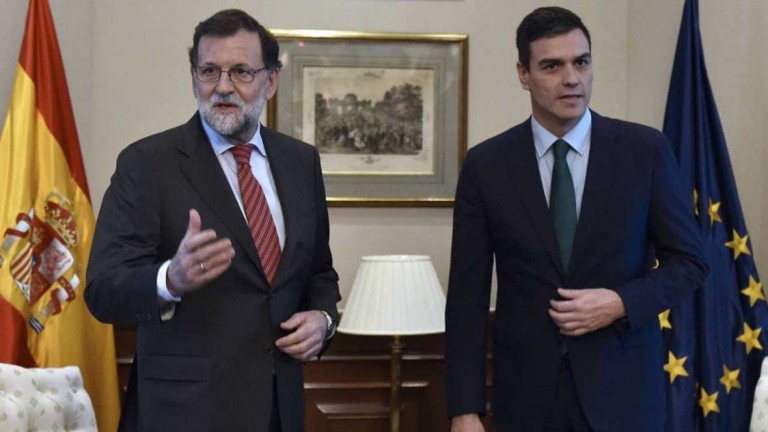 Rajoy le dice a Sánchez en su reunión que lo «razonable» y «sensato» es un gobierno del PP