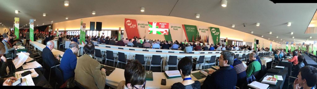 Los miembros del Partido Nacionalista Vasco, hoy durante el acto. Lasvocesdelpueblo