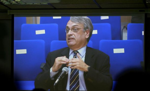 Imagen de la declaración del exsecretario del Instituto Nóos, Miguel Tejeiro Losada... Efe