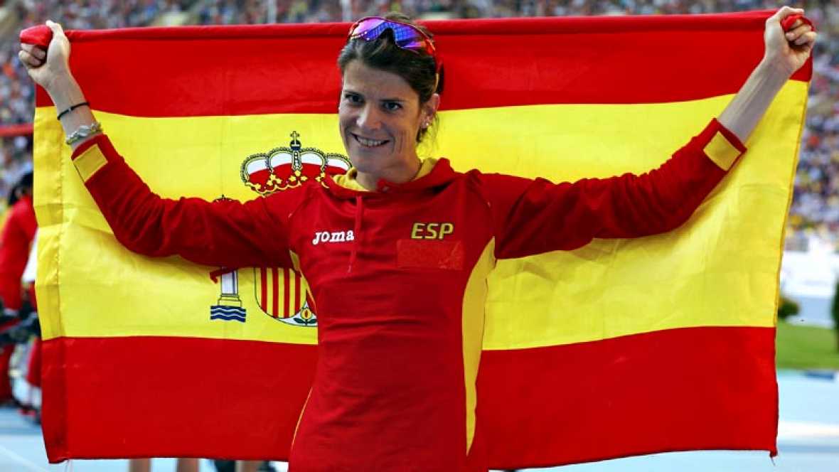Mundiales de Moscú 2013, la española Ruth Beitia Villa da a España la segunda medalla en los mundiales de Moscú. Archivo foto -desde un vídeo de rtve- de Lasvocesdelpueblo.