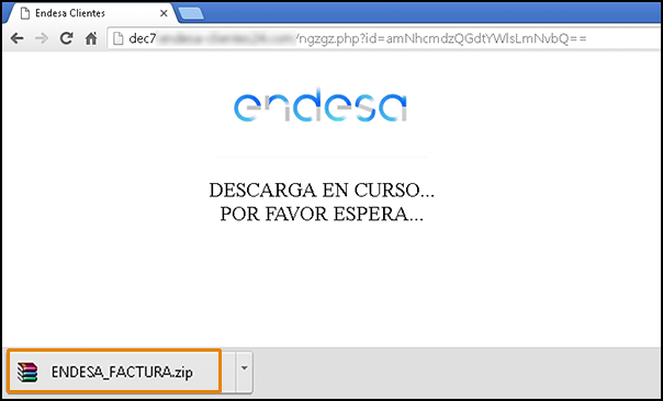 El correo tiene un enlace con el literal 'Consulta tu factura y consumo'