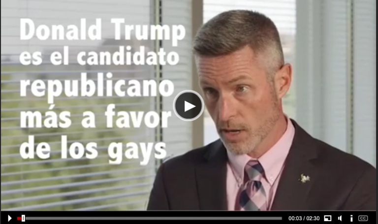 (Vídeo) Homosexuales estadounidenses piden «votar al candidato Republicano Donald Trump»
