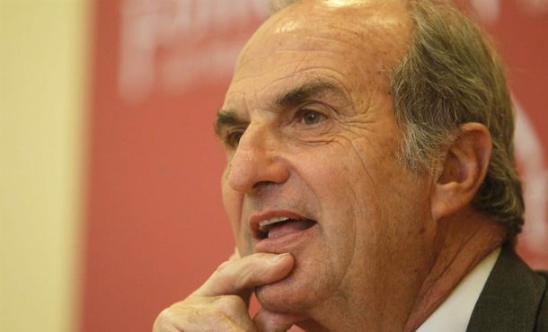 El presidente de la patronal Foment del Treball, Joaquim Gay de Montellà, durante la rueda de prensa que ha ofrecido antes de la celebración de la Asamblea General de Fomento catalán... Efe