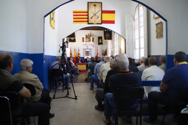 Los catalanes durante la conferencia del General Blas Piñar Gutierrez, en la sede de Hd de Antiguos Caballeros Legionarios. lasvocesdelpueblo