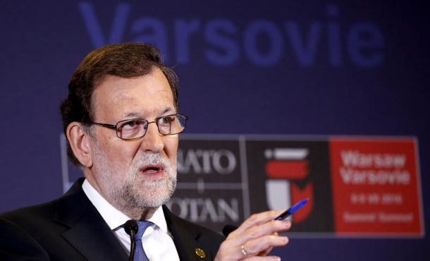 El presidente del Gobierno en funciones, Mariano Rajoy, ayer en la Cumbre de la OTAN en Varsovia. EFE