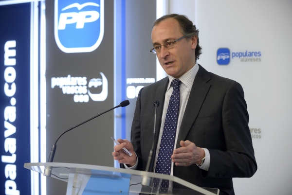 El presidente del PP vasco y exministro de Sanidad del Reino de España, Alfonso Alonso. Archivo Efe.