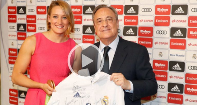 El Real Madrid recibe con honores de heroína a la campeona olímpica española Mireia Belmonte