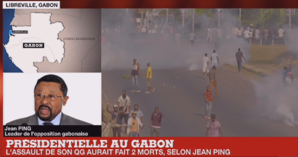 Captura pantalla de una imagen del líder opositor gabonés Jean Ping, en declaraciones a France 24 este jueves. Lasvocesdelpueblo.