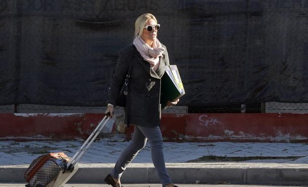 bel Jordán, gestora de varias empresas de la trama Gürtel y considerada colaboradora estrecha de su cabecilla, Francisco Correa, a su llegada a la sede de la Audiencia Nacional de San Fernando de Henares, donde hoy declara en la decimoquinta jornada del macrojuicio del caso. Efe