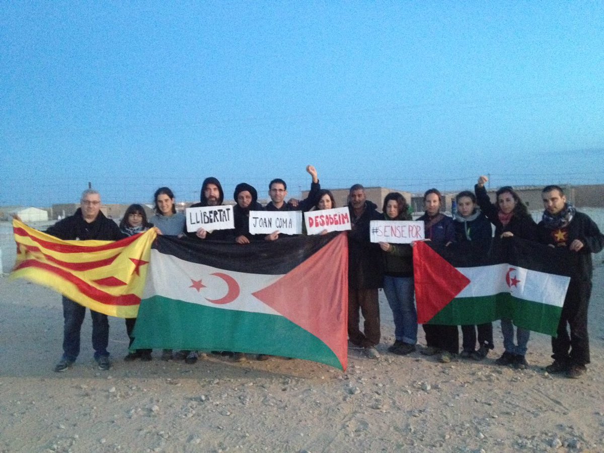 un-grupo-de-islamistas-separatistas-saharauis-con-carteles-improvisados-de-apoyo-al-separatista-amarillo-joan-coma-rotulan-apoyando-la-desobediencia-contra-espana-lasvocesdelpueblo
