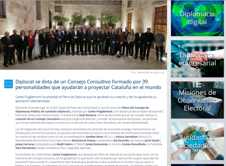 El Tribunal de Cuenta fiscalizará el aparato de propaganda separatista en el exterior (DIPLOCAT)