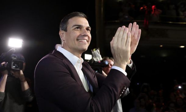 El candidato a la Secretaría General del PSOE, Pedro Sánchez durante la presentación en el Círculo de Bellas Artes de Madrid del documento de su candidatura. Efe.