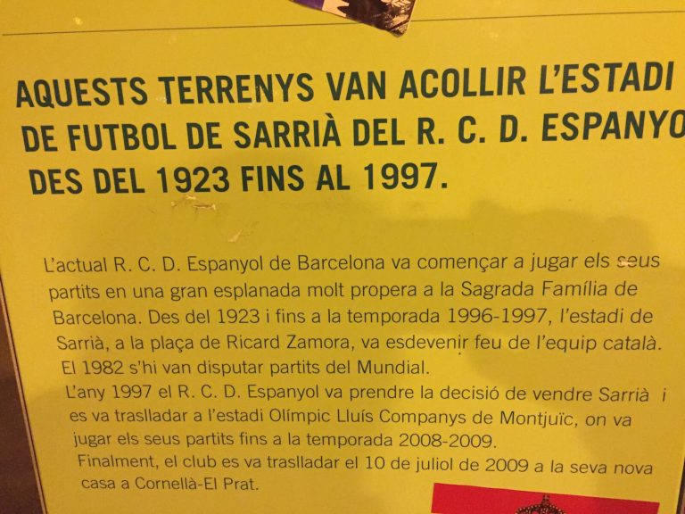 Alberto Fernández pide dignificar el recuerdo del Estadio del RCD Español en los terrenos de Sarrià