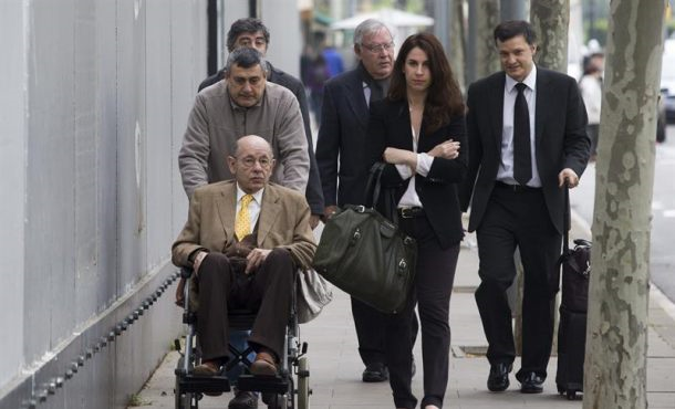 Llegada del exresponsable del Palau de la Música, Fèlix Millet, a la Audiencia Provincial de Barcelona. Archivo Efe.
