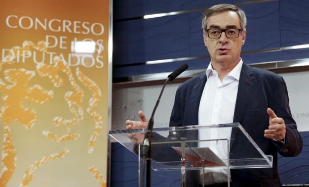 El secretario general de Ciudadanos, José Manuel Villegas, durante su comparecencia ante los medios en el Congreso de los Diputados, en la que ha dicho que... Efe